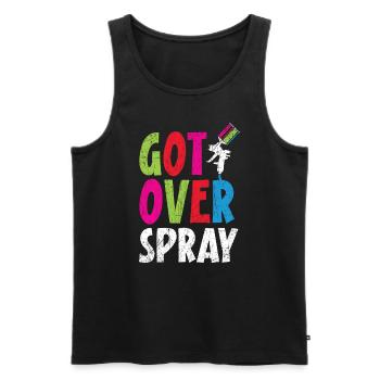 Got Over Spray Car Detailing Auto Body Painter - Men's Premium Organic Tank Top - black - Front - AI Model Male 178 light (178cm)
