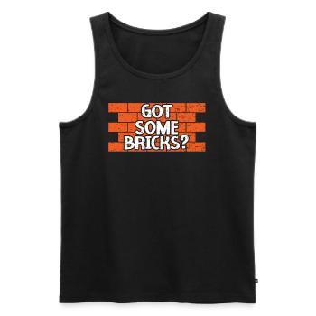 Got Some Bricks Brickmason Construction Bricklayer - Men's Premium Organic Tank Top - black - Front - AI Model Male 178 light (178cm)