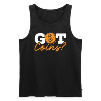 Münzsammler Numismatiker Münzsammeln - Männer Premium Bio Tank Top - Schwarz - Vorne - Michal (187cm)