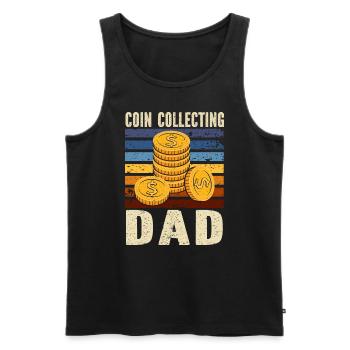 Münzsammler Vater Münzsammler Numismatiker - Männer Premium Bio Tank Top - Schwarz - Vorne - Michal (187cm)