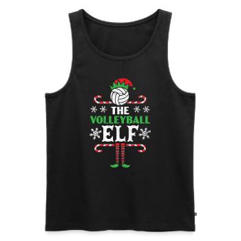 Le Volleyball Elf Sport Joyeux Noël Jour de Noël - Débardeur bio Premium Homme - noir - Devant - Michal (187cm)