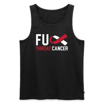 Cancer de la gorge Sensibilisation au cancer de la tête et du cou - Débardeur bio Premium Homme - noir - Devant - Michal (187cm)