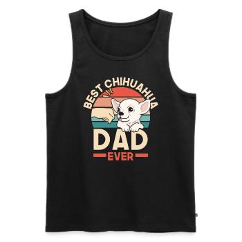 Bester Chihuahua Vater aller Zeiten Hundebesitzer Welpenliebhaber Pfote - Männer Premium Bio Tank Top - Schwarz - Vorne - Michal (187cm)