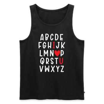 Valentinstag Herztag Amor Liebe Beziehung - Männer Premium Bio Tank Top - Schwarz - Vorne - Michal (187cm)