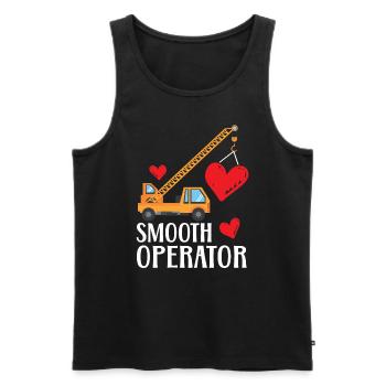 Smooth Operator Valentinstag Herztag Amor - Männer Premium Bio Tank Top - Schwarz - Vorne - Michal (187cm)