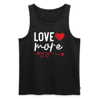 Liebe Mehr Valentinstag Herztag Amor Liebe - Männer Premium Bio Tank Top - Schwarz - Vorne - Michal (187cm)