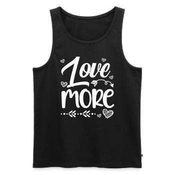 Liebe Mehr Valentinstag Herztag Amor Liebe - Männer Premium Bio Tank Top - Schwarz - Vorne - Michal (187cm)