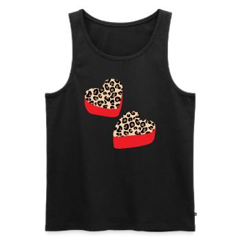 Valentinstag Herztag Amor Liebe Beziehung - Männer Premium Bio Tank Top - Schwarz - Vorne - Michal (187cm)