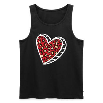 Valentinstag Herztag Amor Liebe Beziehung - Männer Premium Bio Tank Top - Schwarz - Vorne - Michal (187cm)