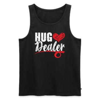 Umarmung Händler Valentinstag Herztag Amor Liebe - Männer Premium Bio Tank Top - Schwarz - Vorne - Michal (187cm)