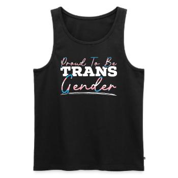Fier d'être transgenre Rainbow Pride LGBTQ Trans - Débardeur bio Premium Homme - noir - Devant - Michal (187cm)