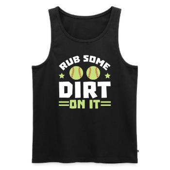 Reiben Sie etwas Dreck darauf Softballspieler Krug - Männer Premium Bio Tank Top - Schwarz - Vorne - AI Model Male 178 light (178cm)