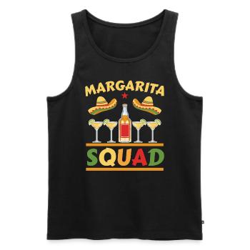 Margarita Squad Boisson alcoolisée Amateur de cocktails - Débardeur bio Premium Homme - noir - Devant - AI Model Male 178 light (178cm)