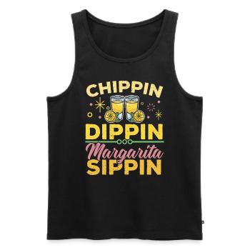 Chippin Dippin Margarita Sippin Cocktail alcoolisé - Débardeur bio Premium Homme - noir - Devant - Michal (187cm)
