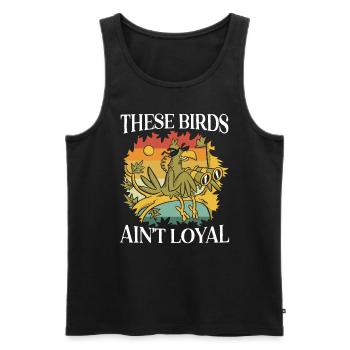 Diese Vögel sind keine loyale Vogelverschwörungstheorie - Männer Premium Bio Tank Top - Schwarz - Vorne - AI Model Male 178 light (178cm)
