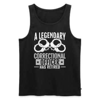 Ein legendärer Justizvollzugsbeamter ist in den Ruhestand gegangen - Männer Premium Bio Tank Top - Schwarz - Vorne - Michal (187cm)