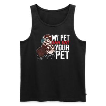 Mein Haustier kann dein Haustier essen Falknermeister - Männer Premium Bio Tank Top - Schwarz - Vorne - AI Model Male 178 light (178cm)