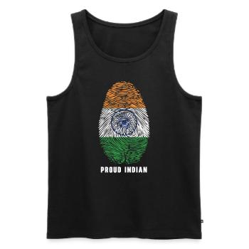 Tag der indischen Republik Hindustani indische Flagge - Männer Premium Bio Tank Top - Schwarz - Vorne - AI Model Male 178 light (178cm)