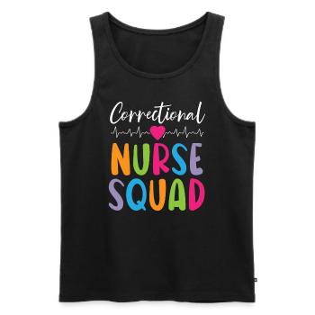 Correctional Nurse Medical Worker Gefängniskrankenschwester - Männer Premium Bio Tank Top - Schwarz - Vorne - Michal (187cm)