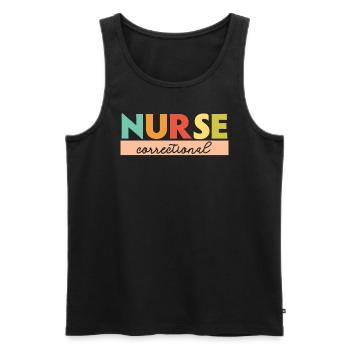 Correctional Nurse Medical Worker Gefängniskrankenschwester - Männer Premium Bio Tank Top - Schwarz - Vorne - Michal (187cm)