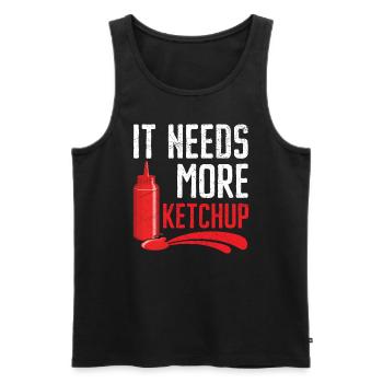 It Needs More Ketchup King Ketchup Queen - Men's Premium Organic Tank Top - black - Front - Michal (187cm)