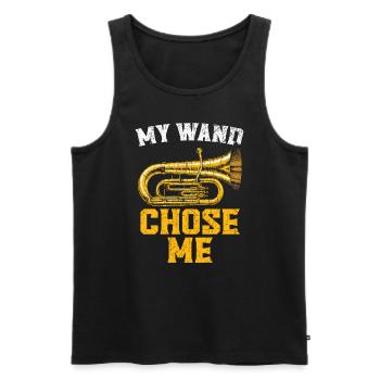 My Wand Chosen Me Tubaspieler Instrumentalist - Männer Premium Bio Tank Top - Schwarz - Vorne - AI Model Male 178 light (178cm)