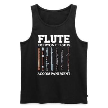 Flöte Alle anderen sind Begleitung Flötist - Männer Premium Bio Tank Top - Schwarz - Vorne - AI Model Male 178 light (178cm)