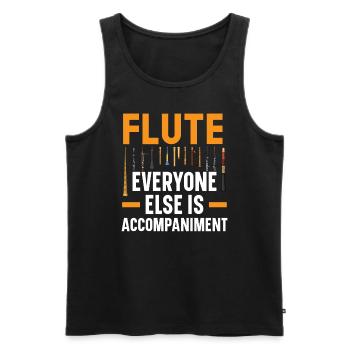 Flöte Alle anderen sind Begleitung Flötist - Männer Premium Bio Tank Top - Schwarz - Vorne - AI Model Male 178 light (178cm)