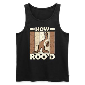How Roo'd Kangaroo Wildlife Animal Australia - Men's Premium Organic Tank Top - black - Front - Michal (187cm)