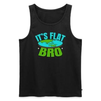 C’est Flat Bro Flat Earth Society Flat Earther - Débardeur bio Premium Homme - noir - Devant - AI Model Male 178 light (178cm)