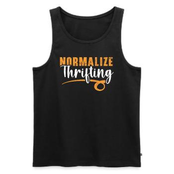 Normalisieren Sie sparsame Sparsamkeit Liebhaber Schnäppchenjagd - Männer Premium Bio Tank Top - Schwarz - Vorne - Michal (187cm)