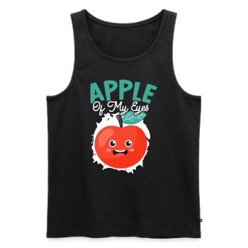Apple Of My Eye Fruit Lover Apple Picking - Men's Premium Organic Tank Top - black - Front - Michal (187cm)