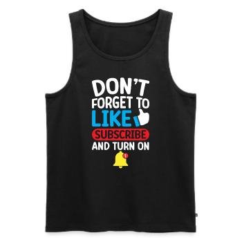 Content Creator Social Media Influencer Vlogger - Men's Premium Organic Tank Top - black - Front - AI Model Male 178 light (178cm)