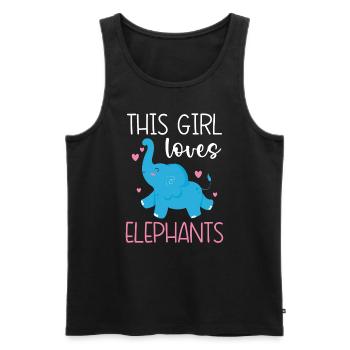 This Girl Loves Elephants Animal Zookeeper - Men's Premium Organic Tank Top - black - Front - Michal (187cm)