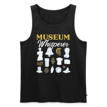 Museum Whisperer Museum Lover Museum Kurator - Männer Premium Bio Tank Top - Schwarz - Vorne - AI Model Male 178 light (178cm)