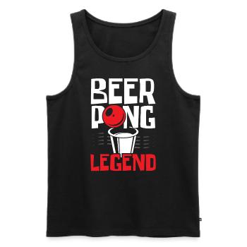 Beer Pong Legend Alcohol Drinking Game Beer Pong - Men's Premium Organic Tank Top - black - Front - Michal (187cm)