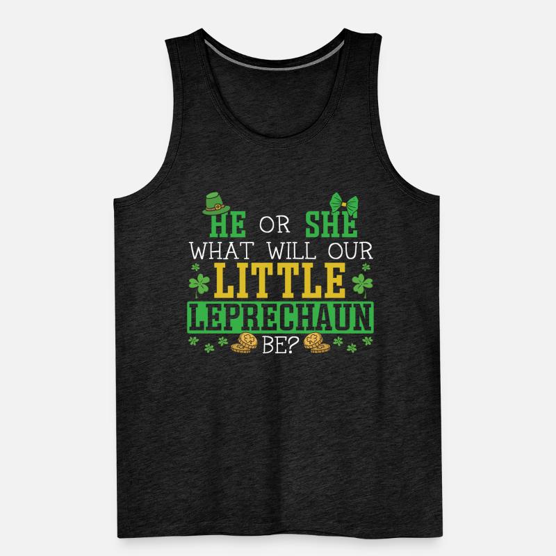 Er oder sie, was wird unser kleiner Kobold sein Männer Premium Bio Tank Top