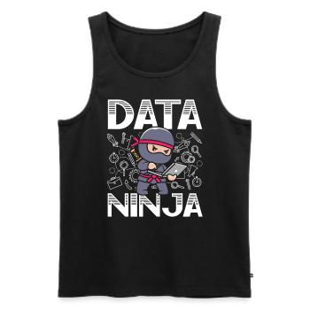 Data Ninja Data Whisperer Data Scientist - Men's Premium Organic Tank Top - black - Front - AI Model Male 178 light (178cm)