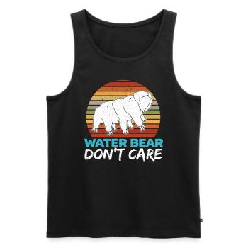 Water Bear Don't Care Moss Piglet Tardigrade - Men's Premium Organic Tank Top - black - Front - Michal (187cm)