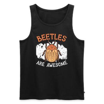 Beetles Are Awesome Insect Entomology Bug Hunter - Men's Premium Organic Tank Top - black - Front - AI Model Male 178 light (178cm)