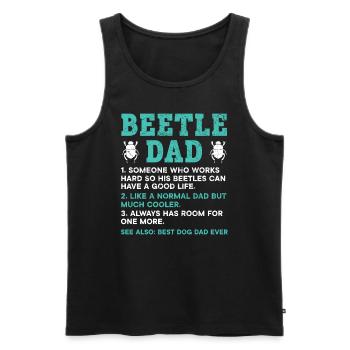 Entomologie des insectes Futur Entomologiste Papa Coléoptère - Débardeur bio Premium Homme - noir - Devant - Michal (187cm)