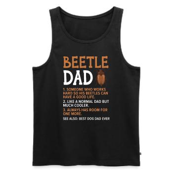 Entomologie des insectes Futur Entomologiste Papa Coléoptère - Débardeur bio Premium Homme - noir - Devant - Michal (187cm)