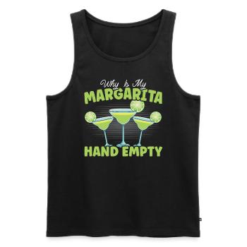 Pourquoi mon cocktail d’alcool vide Margarita Hand est-il - Débardeur bio Premium Homme - noir - Devant - Michal (187cm)