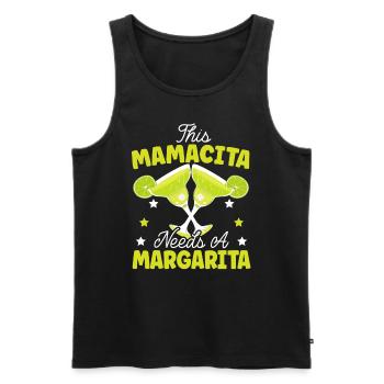 Cette mamacita a besoin d’un cocktail alcoolisé Margarita - Débardeur bio Premium Homme - noir - Devant - Michal (187cm)