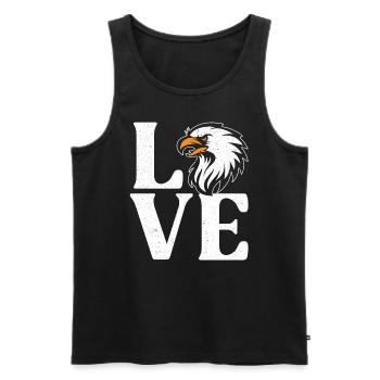 Vogelliebhaber Tier Ornithologie Adlerflüsterer - Männer Premium Bio Tank Top - Schwarz - Vorne - Michal (187cm)