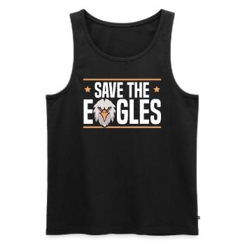 Vogelliebhaber Tier Ornithologie Adlerflüsterer - Männer Premium Bio Tank Top - Schwarz - Vorne - Michal (187cm)
