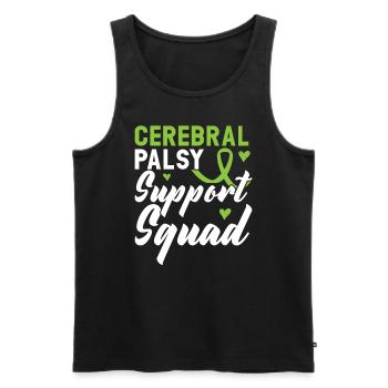 Zerebralparese Support Squad Awareness Ribbon - Männer Premium Bio Tank Top - Schwarz - Vorne - Michal (187cm)