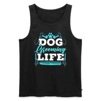 Hundepflege Leben Haustier Groomer Haustier Salon Pelz Künstler - Männer Premium Bio Tank Top - Schwarz - Vorne - Michal (187cm)