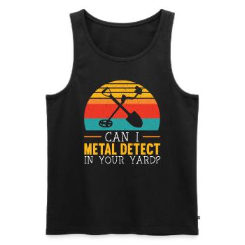 Kann ich Metall in Ihrem Garten Schatzsuche erkennen - Männer Premium Bio Tank Top - Schwarz - Vorne - Michal (187cm)