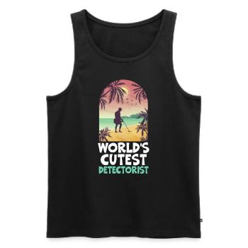 Der süßeste Sondengänger der Welt Liebhaber der Schatzsuche - Männer Premium Bio Tank Top - Schwarz - Vorne - Michal (187cm)